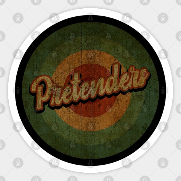 Circle Retro Vintage Pretenders Band Sticker by Jokowow